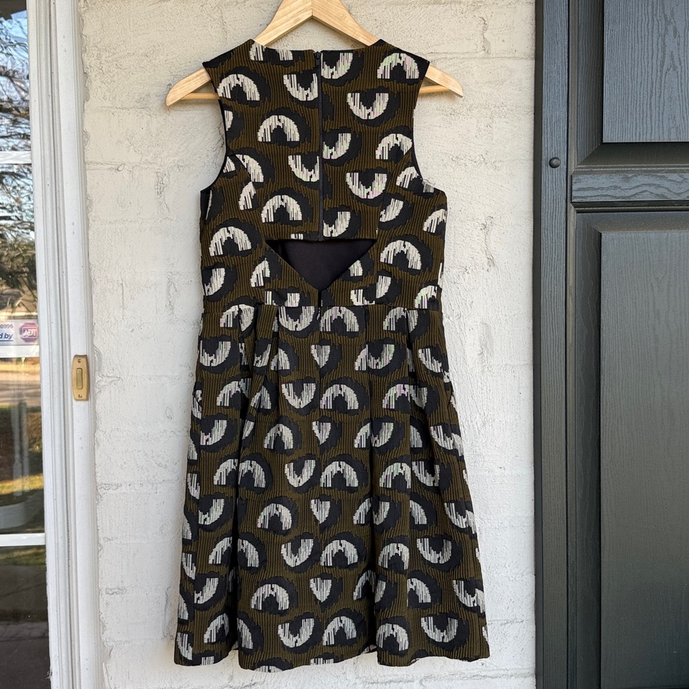 Anthropologie Hunter Dixon by Hunter Bell Adete Structured Jacquard Dress Size 4 - Picture 9 of 13